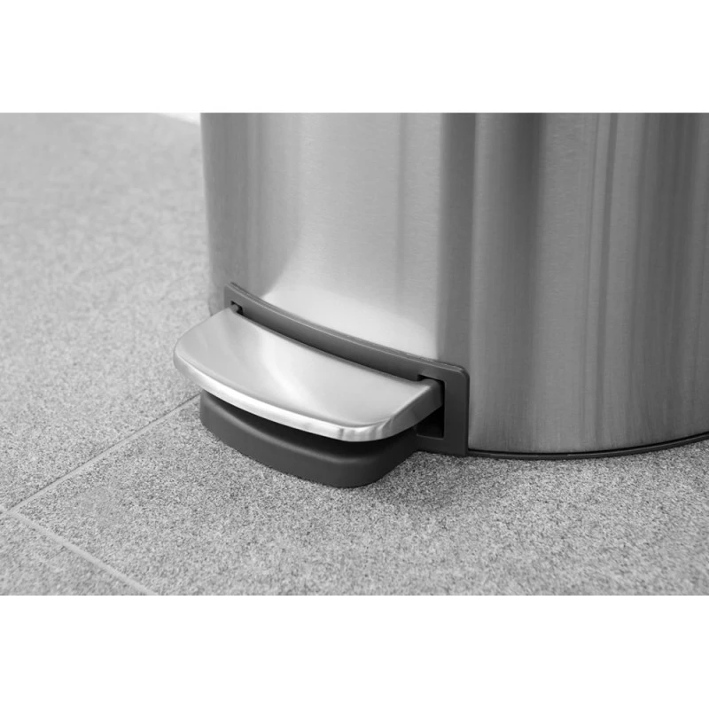 Кош за смет с педал Brabantia FlatBack+ 30L, Matt Steel Fingerprint Proof